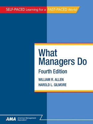 cover image of What Managers Do